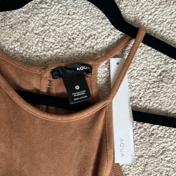 Aqua Tan Midi Dress with Fringe - Picture 3 of 4